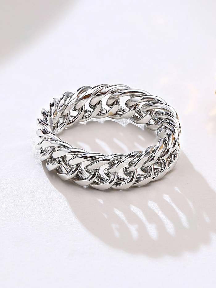 Titanium Steel Geometric Minimalist Band Ring
