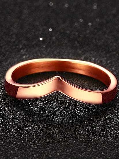 Stainless Steel With Simple Glossy Fashion Irregular Band Rings