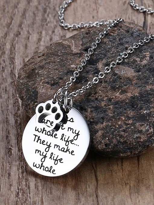 Unisex Delicate Tag Shaped Stainless Steel Pendant