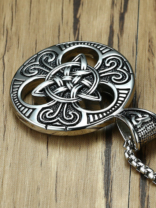 Delicate Round Shaped Stainless Steel Pendant