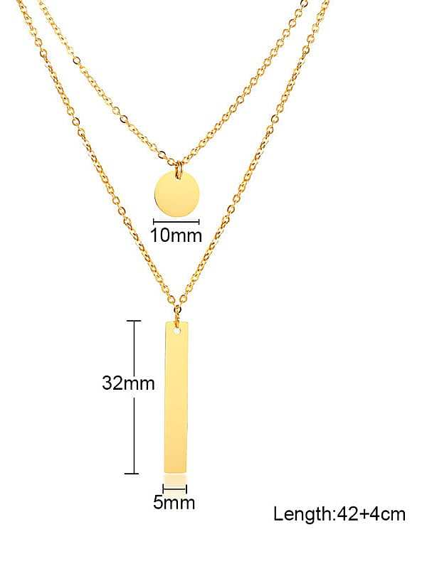 Geometrische minimalistische mehrsträngige Halskette aus Edelstahl