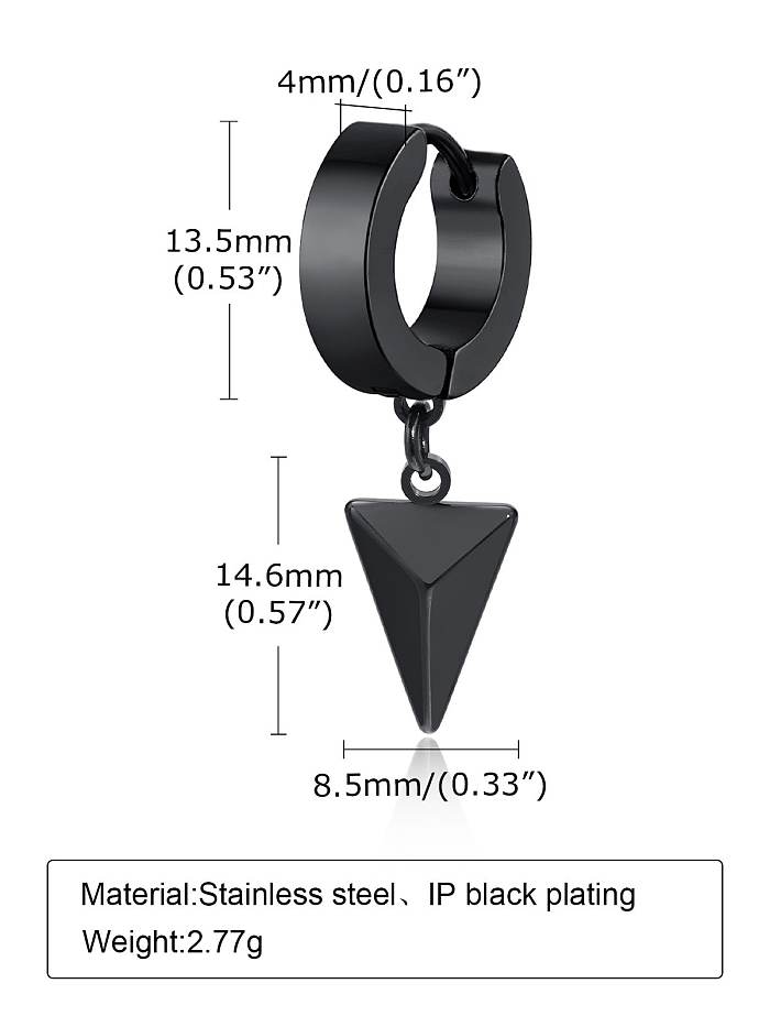 Stainless steel Smooth Geometric Minimalist Single Earring