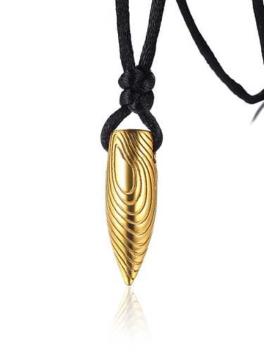 Personality Gold Plated Bullet Shaped Titanium Pendant