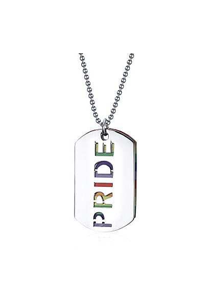 Multi-color Geometric Shaped Stainless Steel Enamel Pendant
