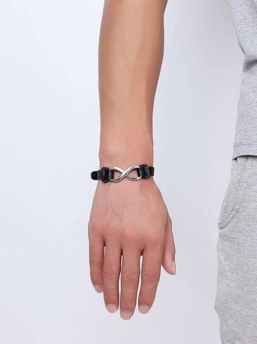 Fashion Number Eight Shaped Artificial Leather Bracelet