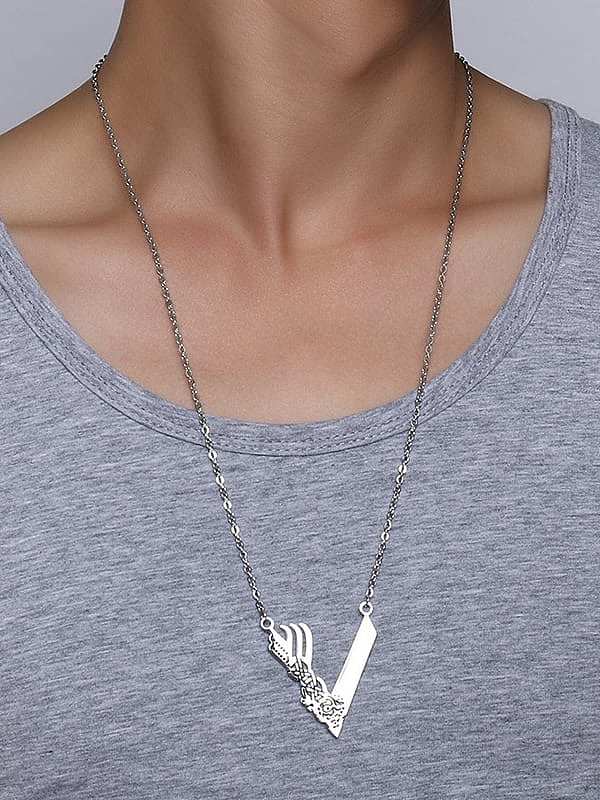 Titanium Steel Irregular Vintage Pendant