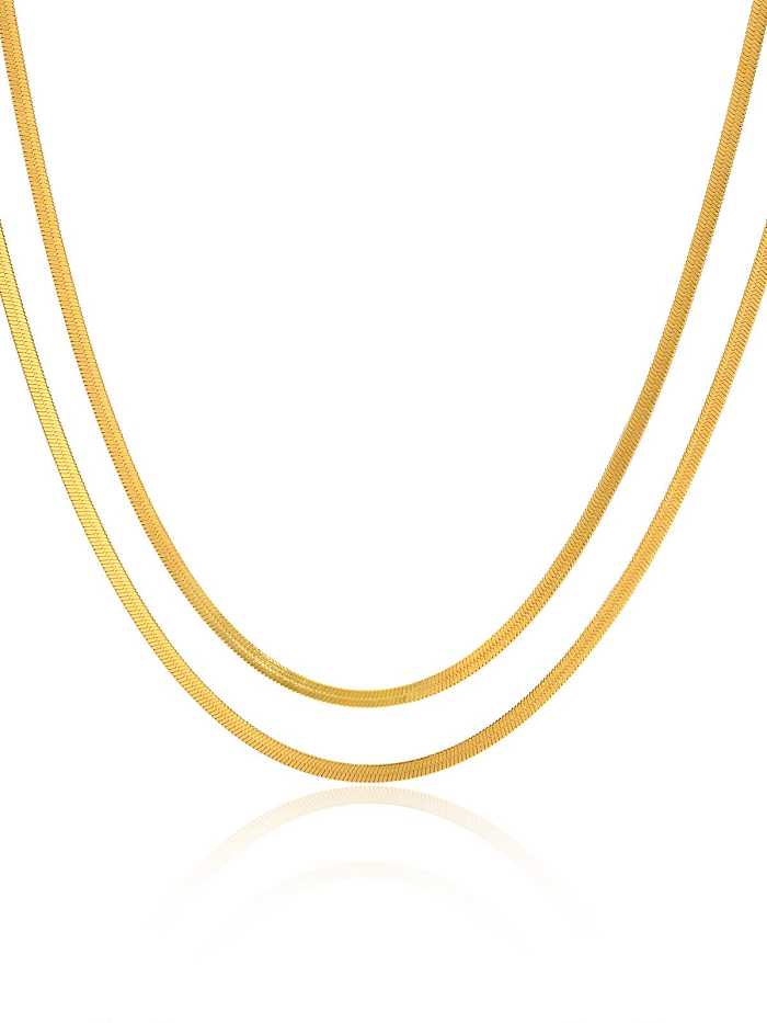 Schlangenknochenkette aus Edelstahl, minimalistische mehrsträngige Halskette