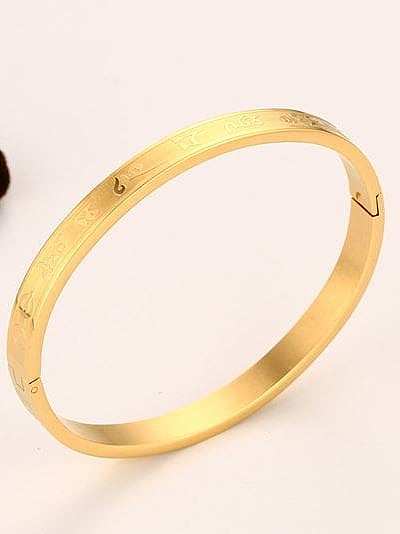 Exquisite Geometric Shaped Stainless Steel Bangle
