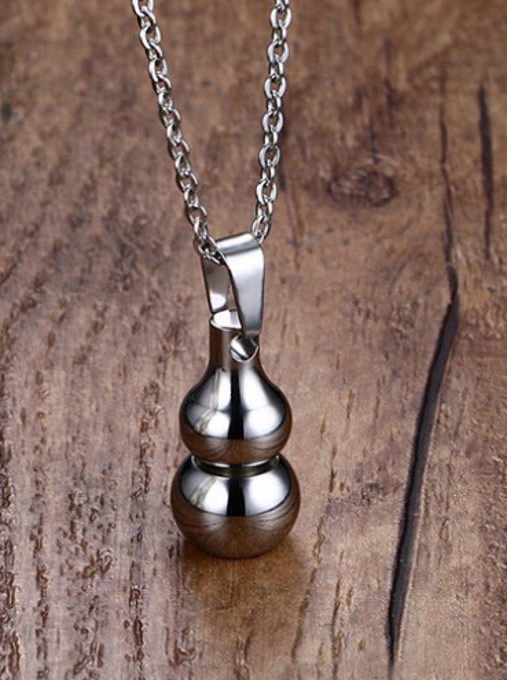 Delicate Gold Plated Gourd Shaped Titanium Pendant