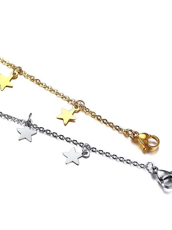 Stainless Steel With Simple Star Adjustable Bracelet