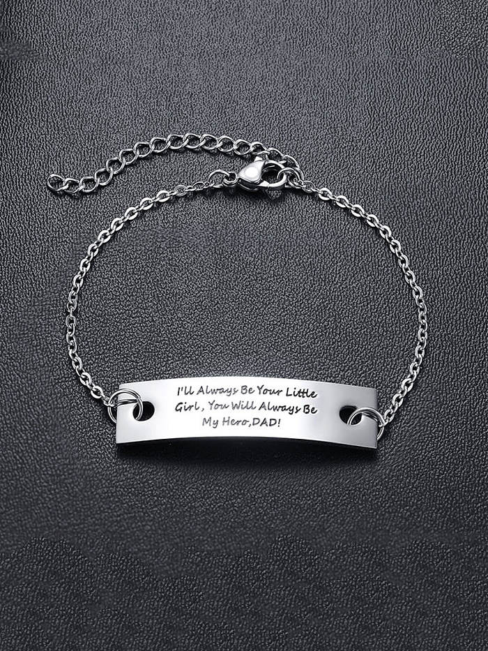 Titanium Letter Minimalist Geometry Bracelets