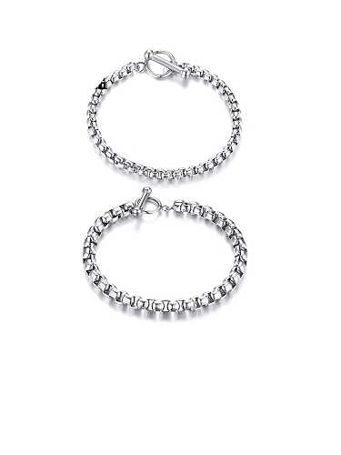 Bracelets minimalistes irréguliers en titane