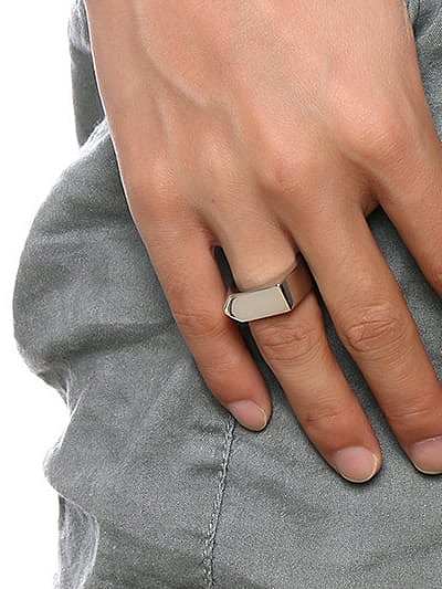 Stainless steel Geometric Minimalist Band Ring