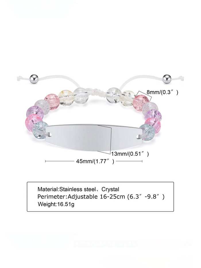Stainless steel Bead Geometric Minimalist Adjustable Bracelet
