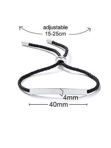 Titanium Steel Geometric Minimalist Adjustable Bracelet