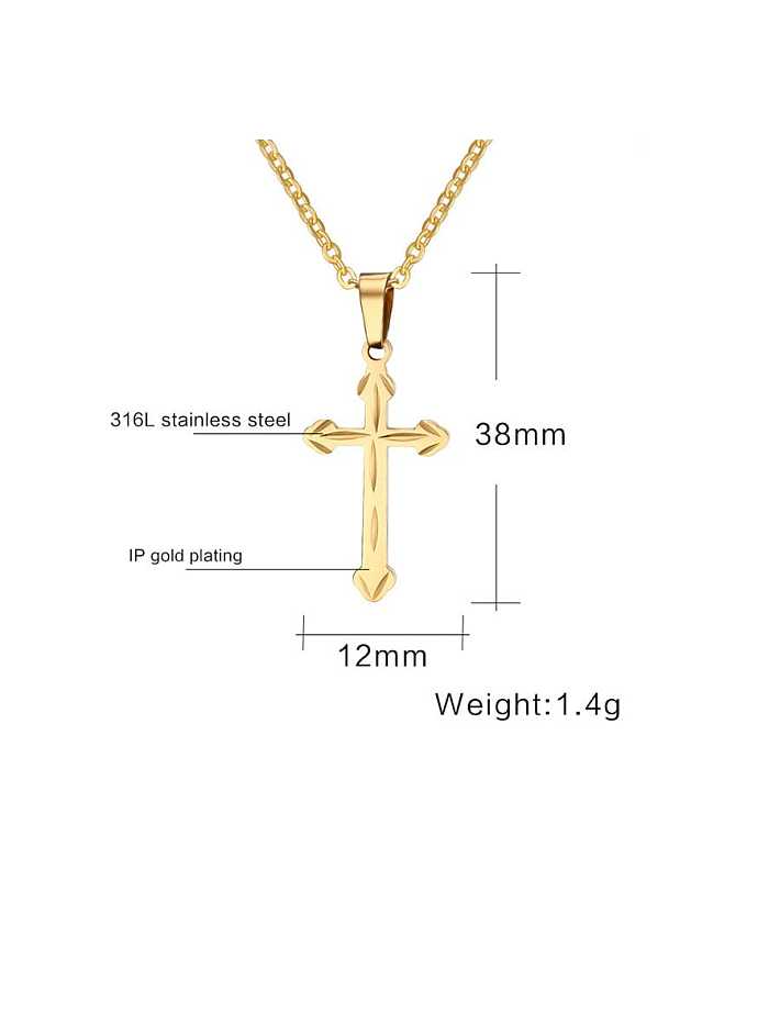 Collier religieux minimaliste en titane avec croix