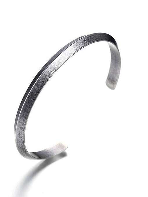 Titanium Steel Geometric Minimalist Cuff Bangle