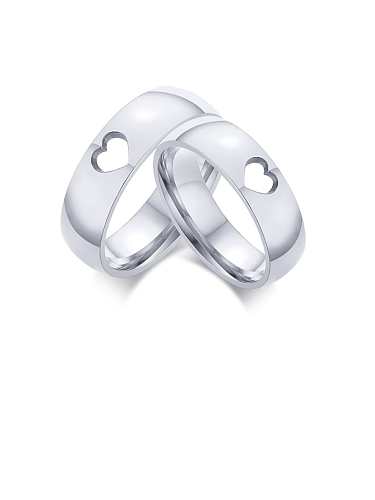 Stainless steel Heart Minimalist Couple Ring