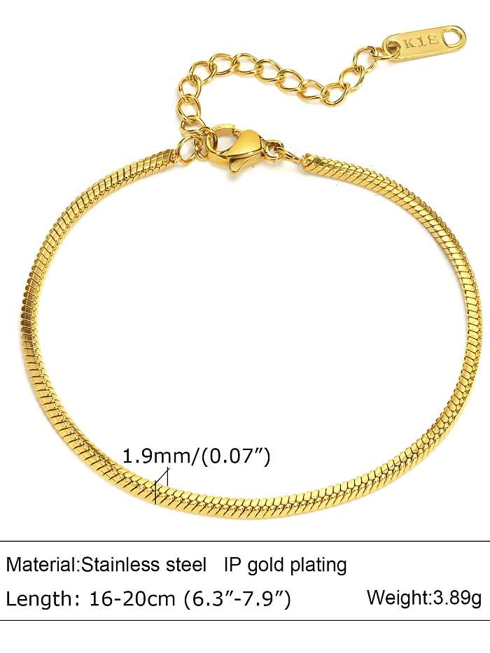 Stainless steel Vintage Snake Bone Chain Link Bracelet