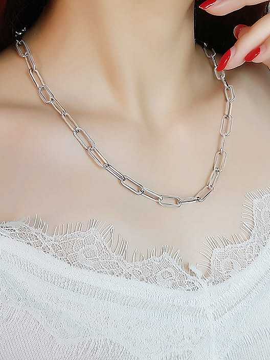 Stainless steel Hollow Geometric Chain Minimalist Necklace