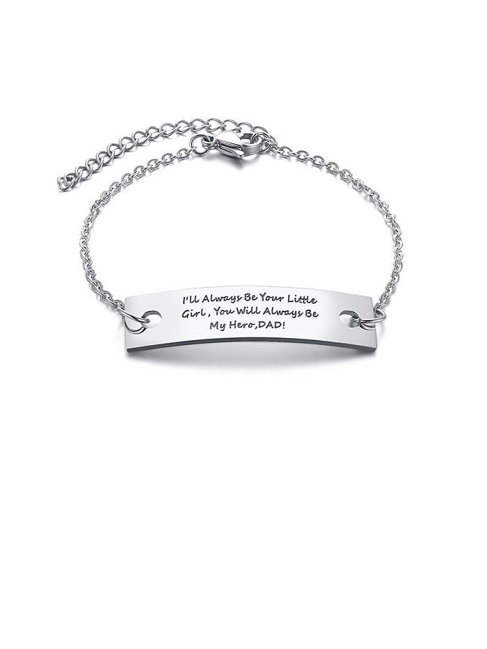 Titanium Letter Minimalist Geometry Bracelets