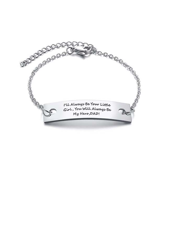 Titanium Letter Minimalist Geometry Bracelets