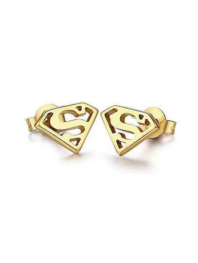 Trendy Gold Plated Triangle Style Stud Earrings