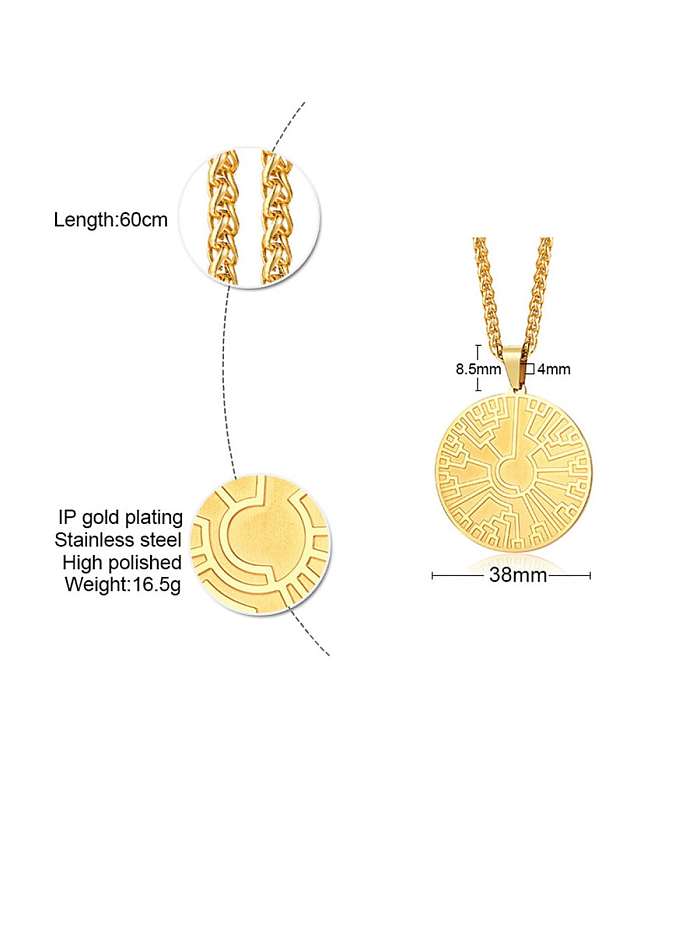 Runde minimalistische Lebensbaum-Halsketten aus Titan