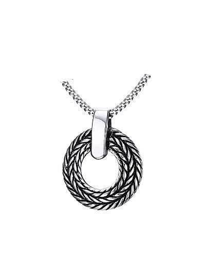Delicate Round Shaped High Polished Stainless Steel Pendant