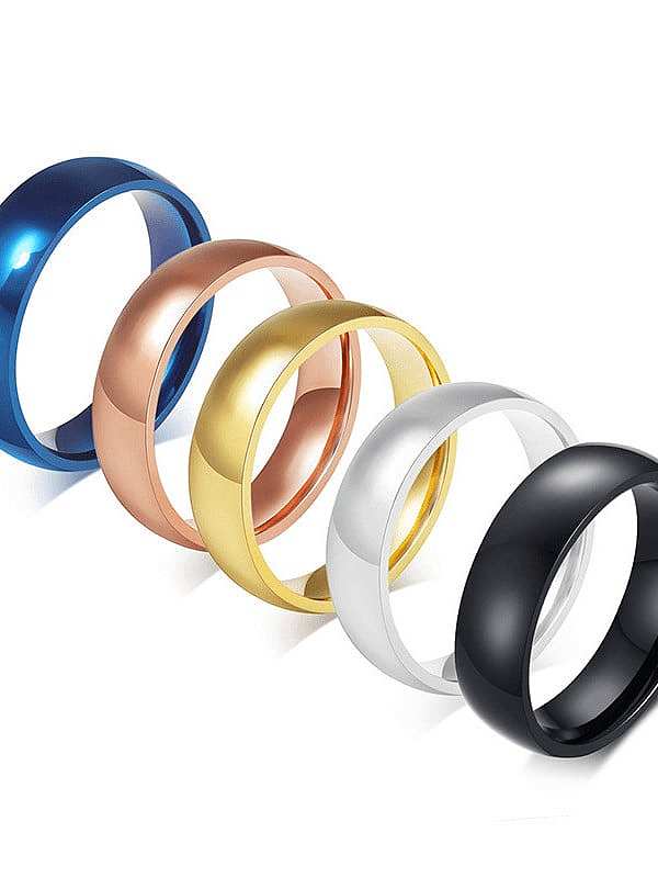 Titanium Steel Round Minimalist Band Ring
