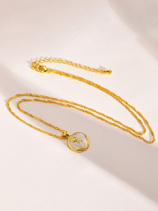 Titanium Steel Shell Round Minimalist Necklace