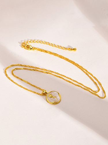 Runde minimalistische Halskette aus Titanstahl