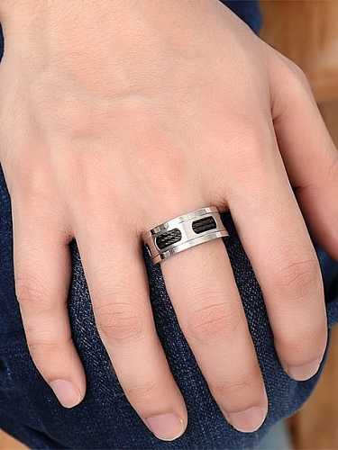 Stainless steel Geometric Vintage Band Ring