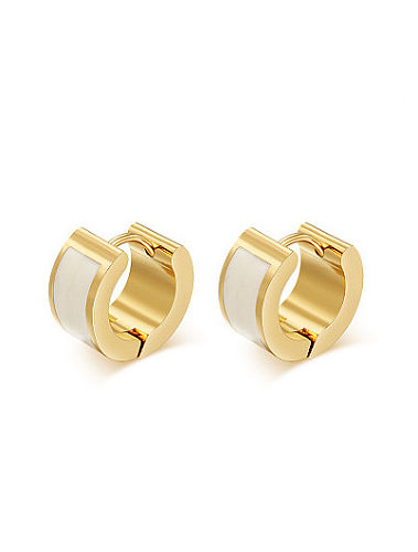 Fresh Gold Plated Geometric Shaped Glue Clip Earrings