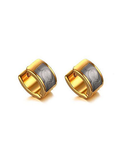 Fashion Gold Plated Geometric Glue Clip Earrings