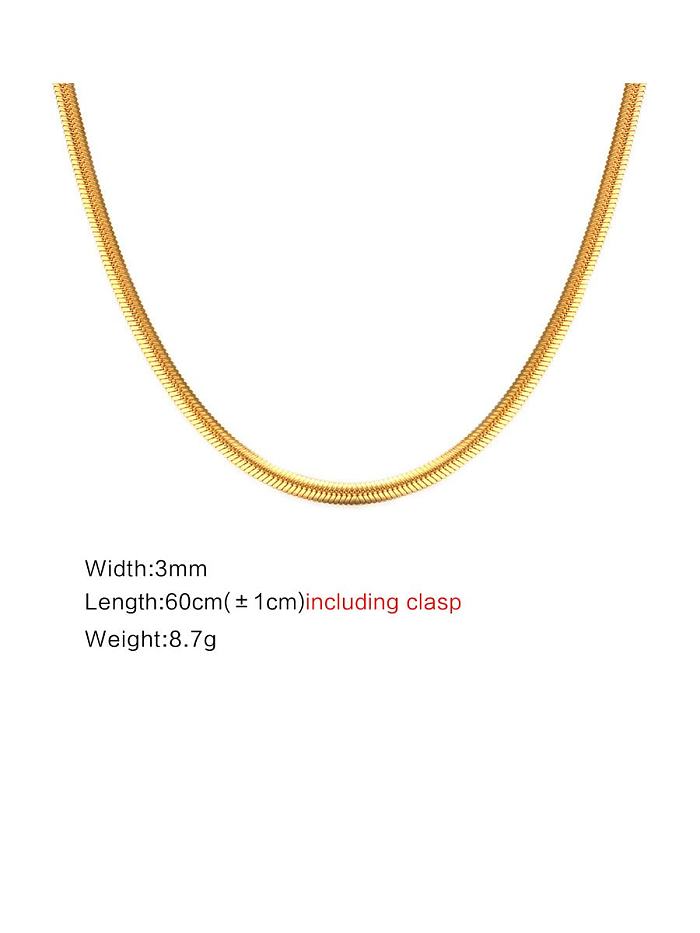 Stainless Steel With Gold Plated Simplistic Chain