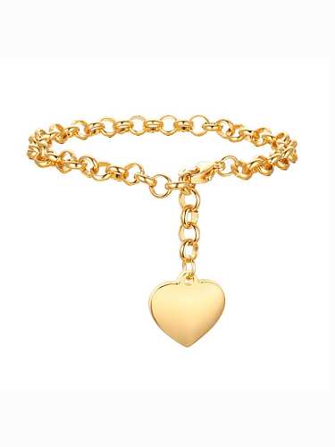 Titanium Steel Heart Vintage Link Bracelet