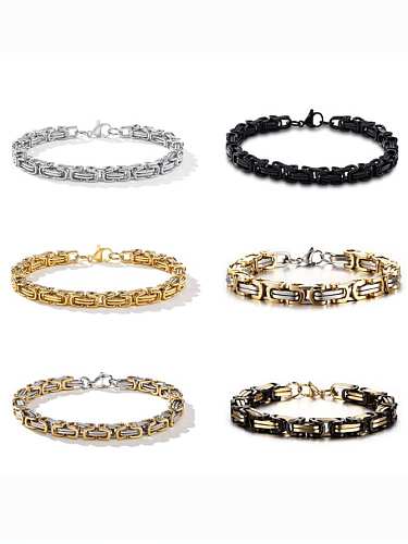 Titanium Steel Irregular Minimalist Link Bracelet