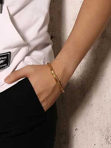 Titanium Steel Irregular Vintage Link Bracelet
