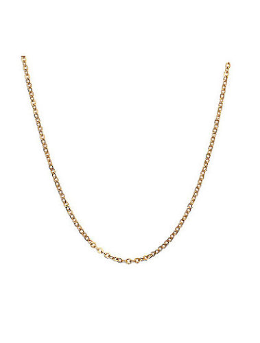 Elegante collar de titanio en forma de letra O chapado en oro