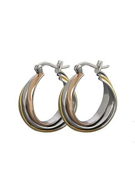 Exquisite Three Color Design Geometric Shaped Drop Earrings