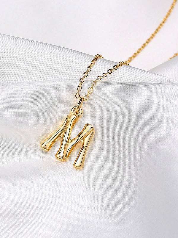 Minimalistische Anhänger-Halskette aus Titanstahl mit 26 Buchstaben