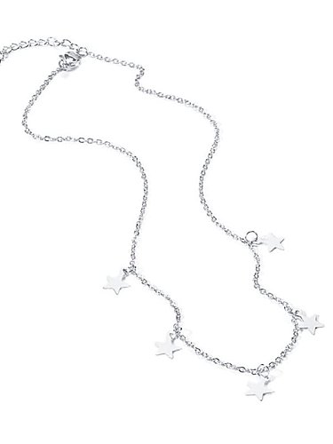 Minimalistische Halskette mit glattem Stern aus Titanstahl