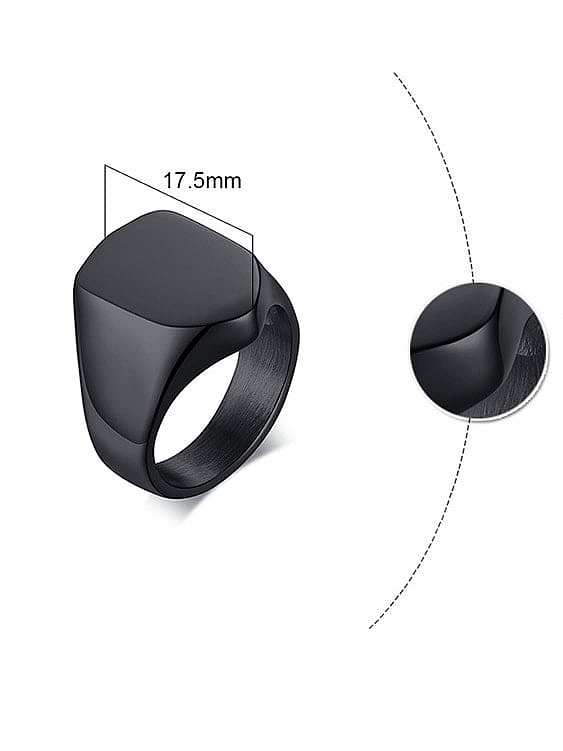 Titanium Steel Geometric Minimalist Band Ring