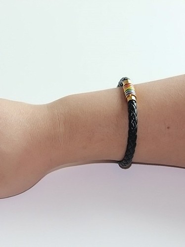 Multi-color High Polished Artificial Leather Bracelet