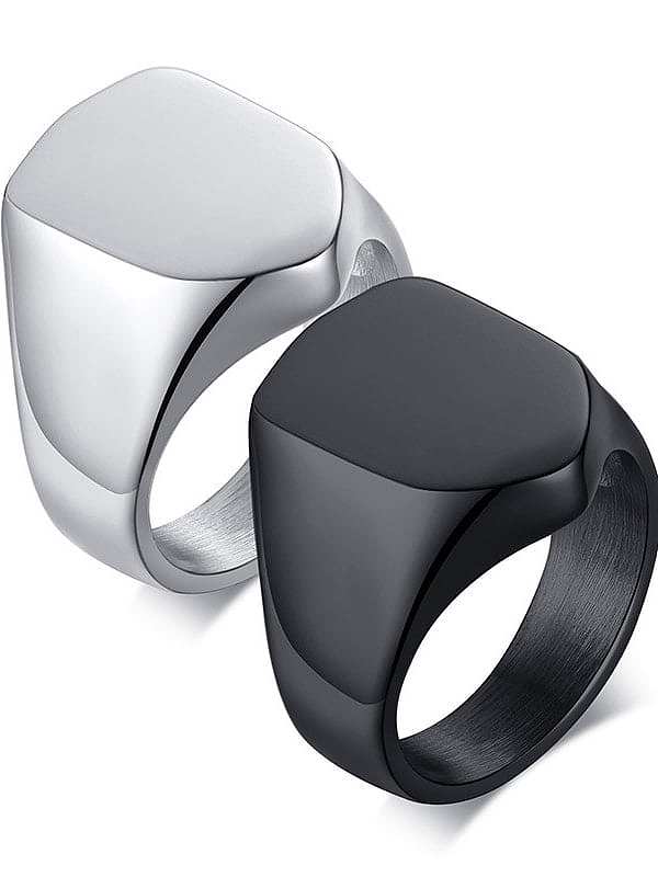 Titanium Steel Geometric Minimalist Band Ring