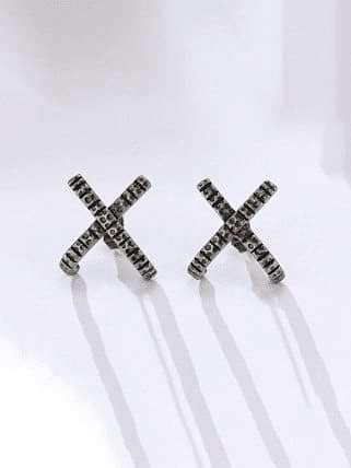 Titanium Steel Cross Vintage Stud Earring