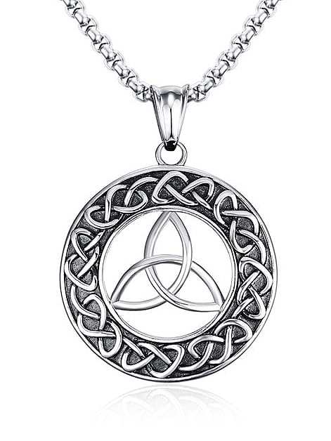 Trendy Round Shaped Geometric Shaped Titanium Pendant