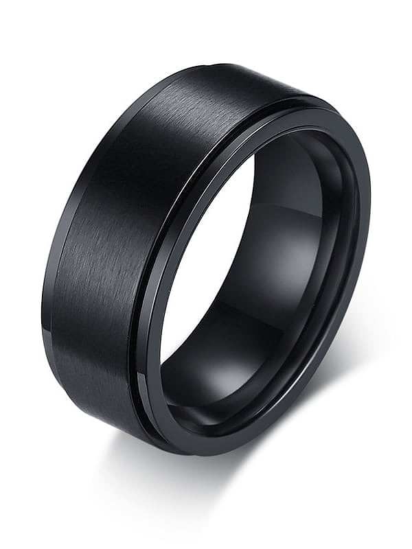 Titanium Steel Round Minimalist Band Ring