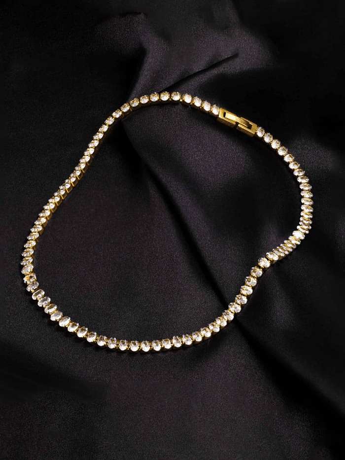 Stainless steel Cubic Zirconia Geometric Vintage Bracelet
